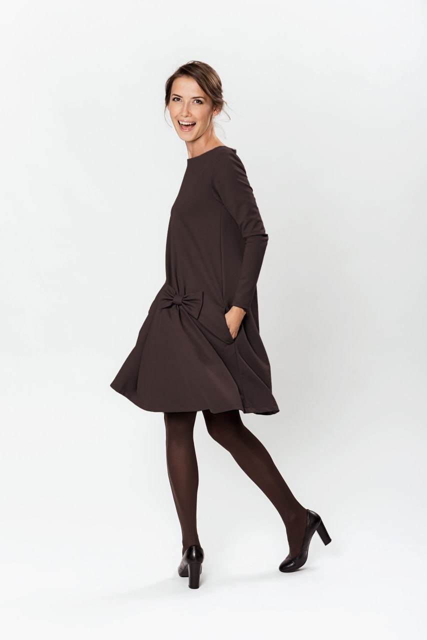 KISS — Italian Punto Milano Knit Swing Dress