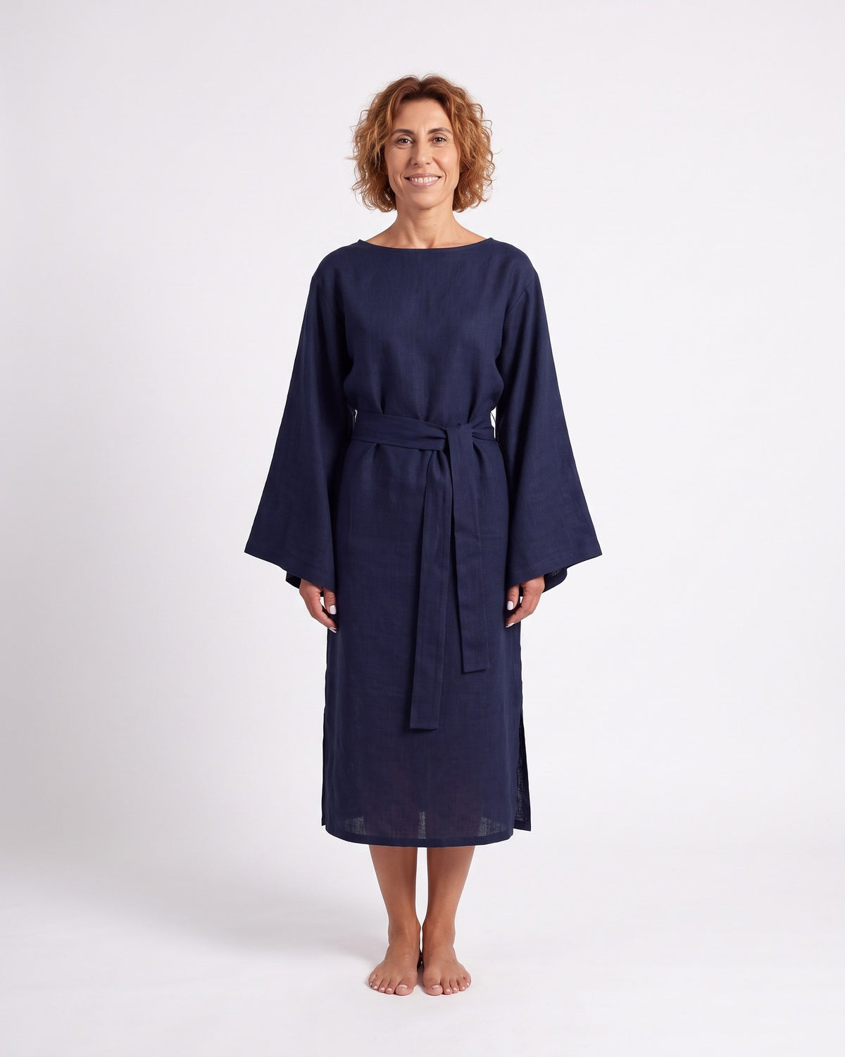 WHISPER – Deep blue suknelė, priekis, viso ūgio #Color_Deep blue