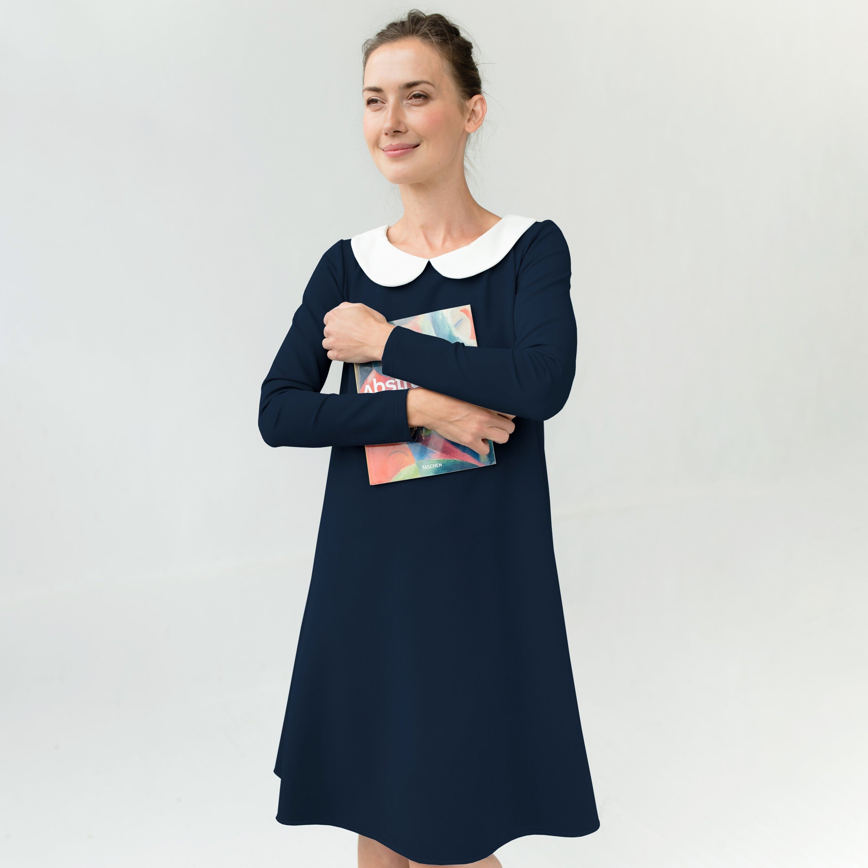 LOVER — Italian Punto Milano Knit Collar Dress