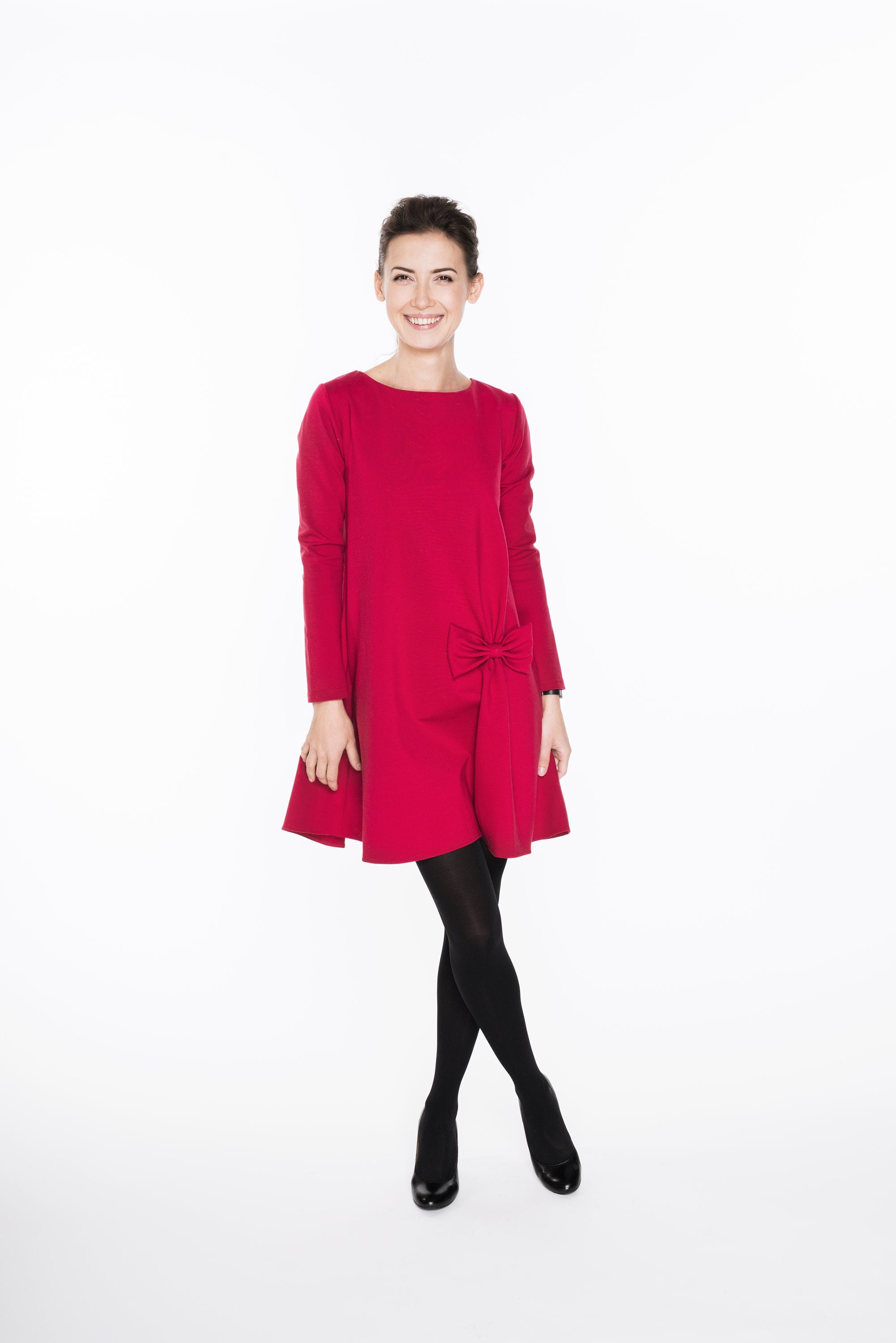 KISS — Italian Punto Milano Knit Swing Dress