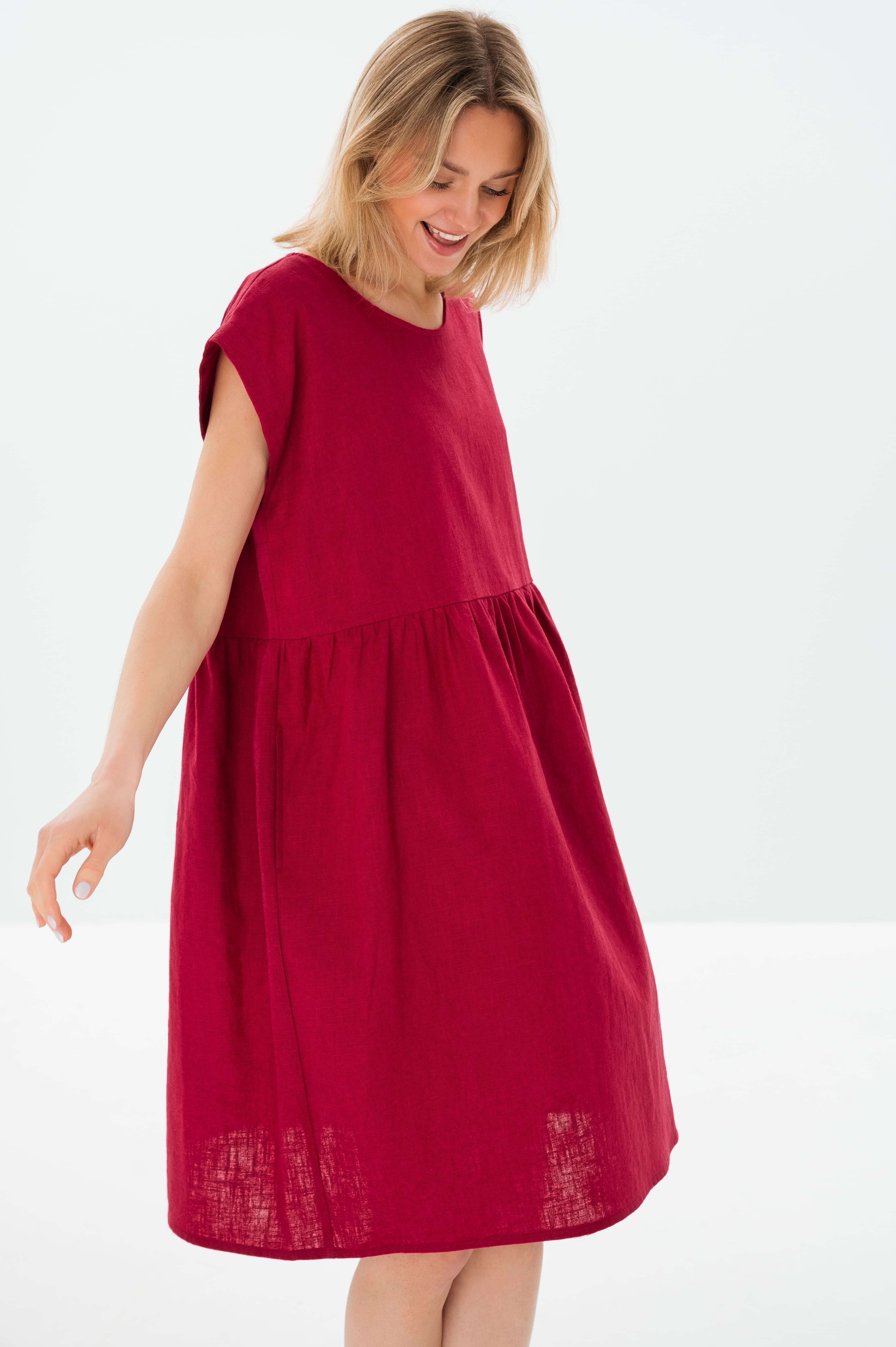 LUNA — Relaxed Linen Dress with Pockets