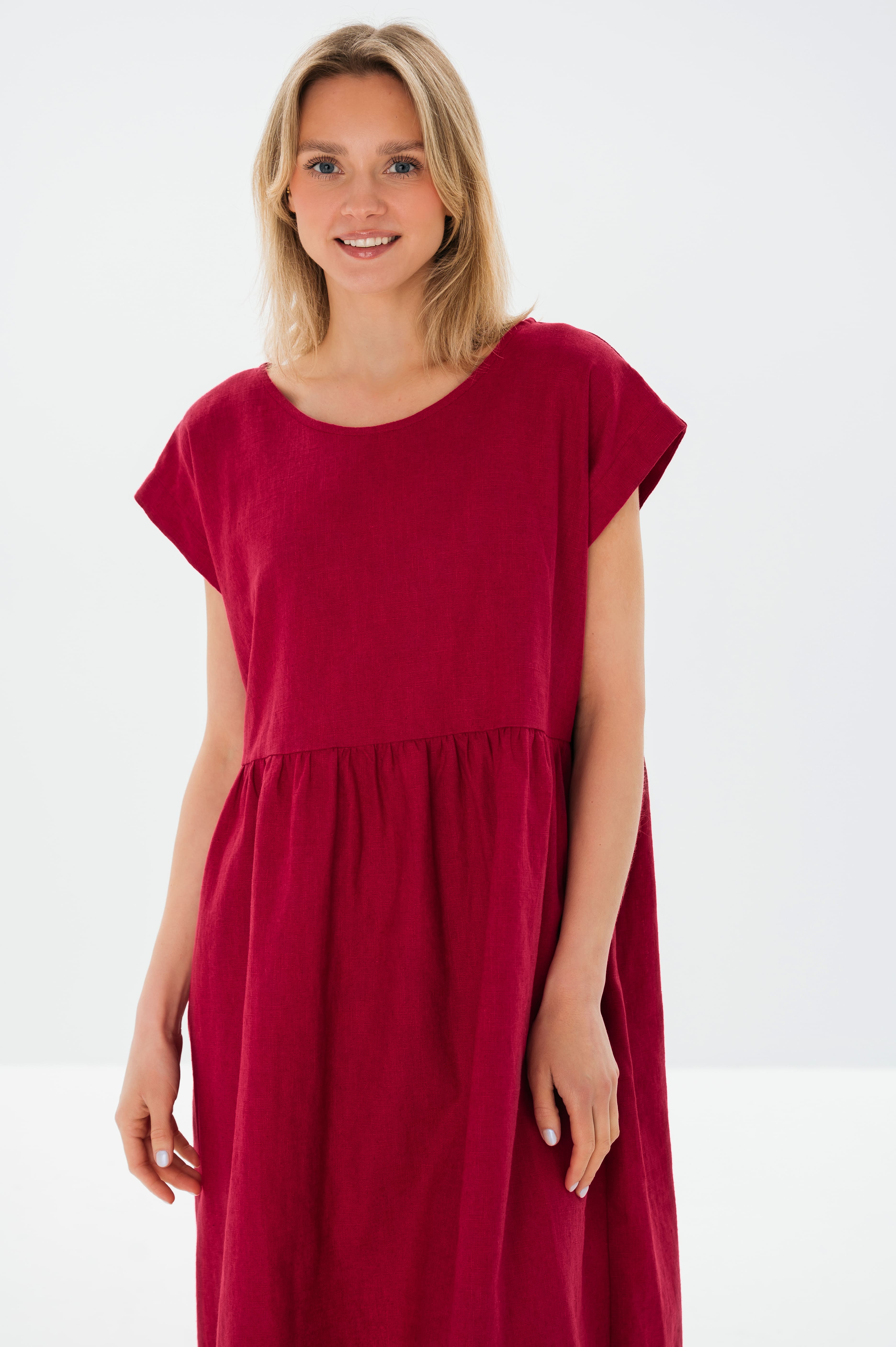 LUNA — Relaxed Linen Dress with Pockets