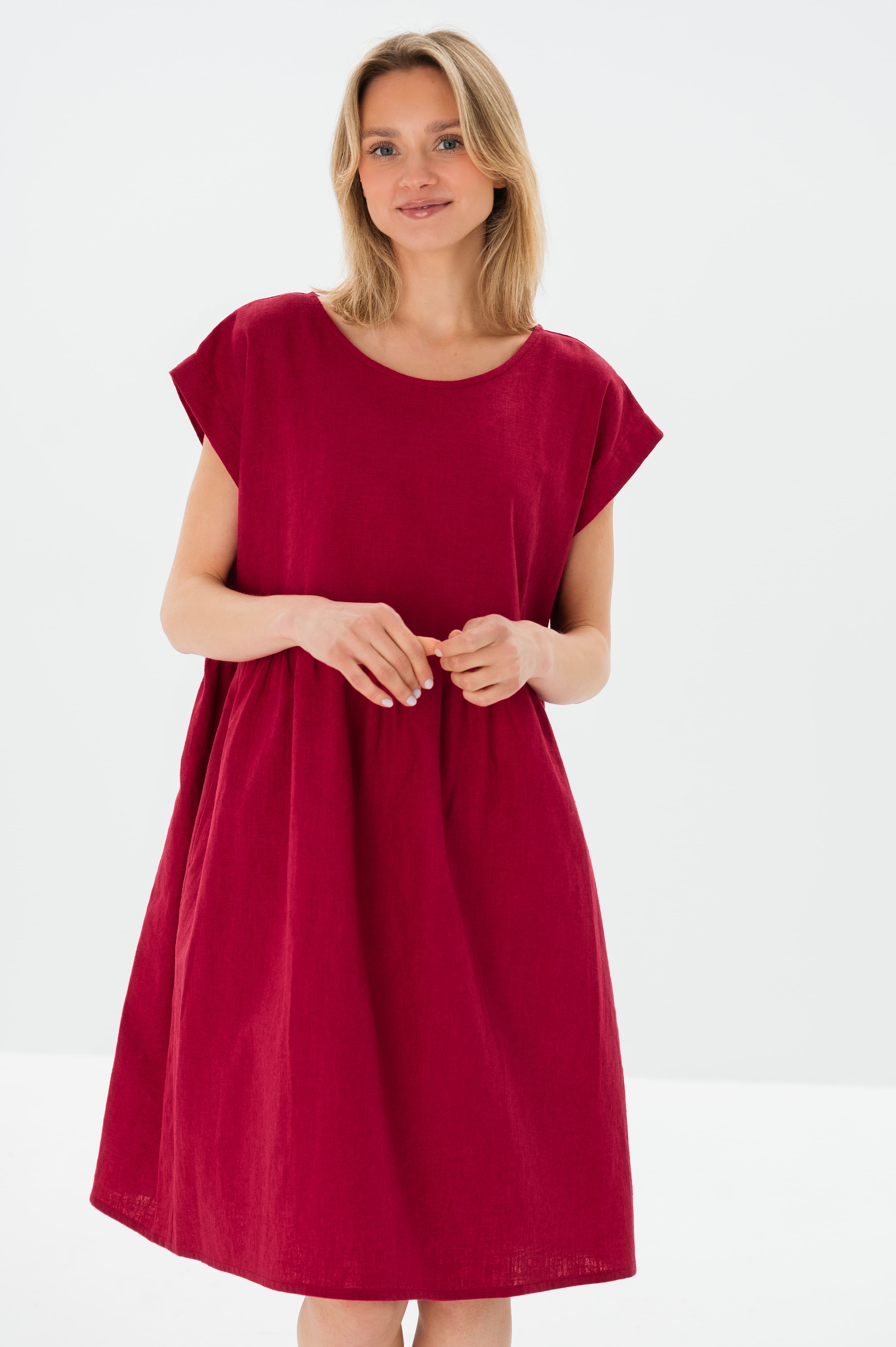 LUNA — Relaxed Linen Dress with Pockets
