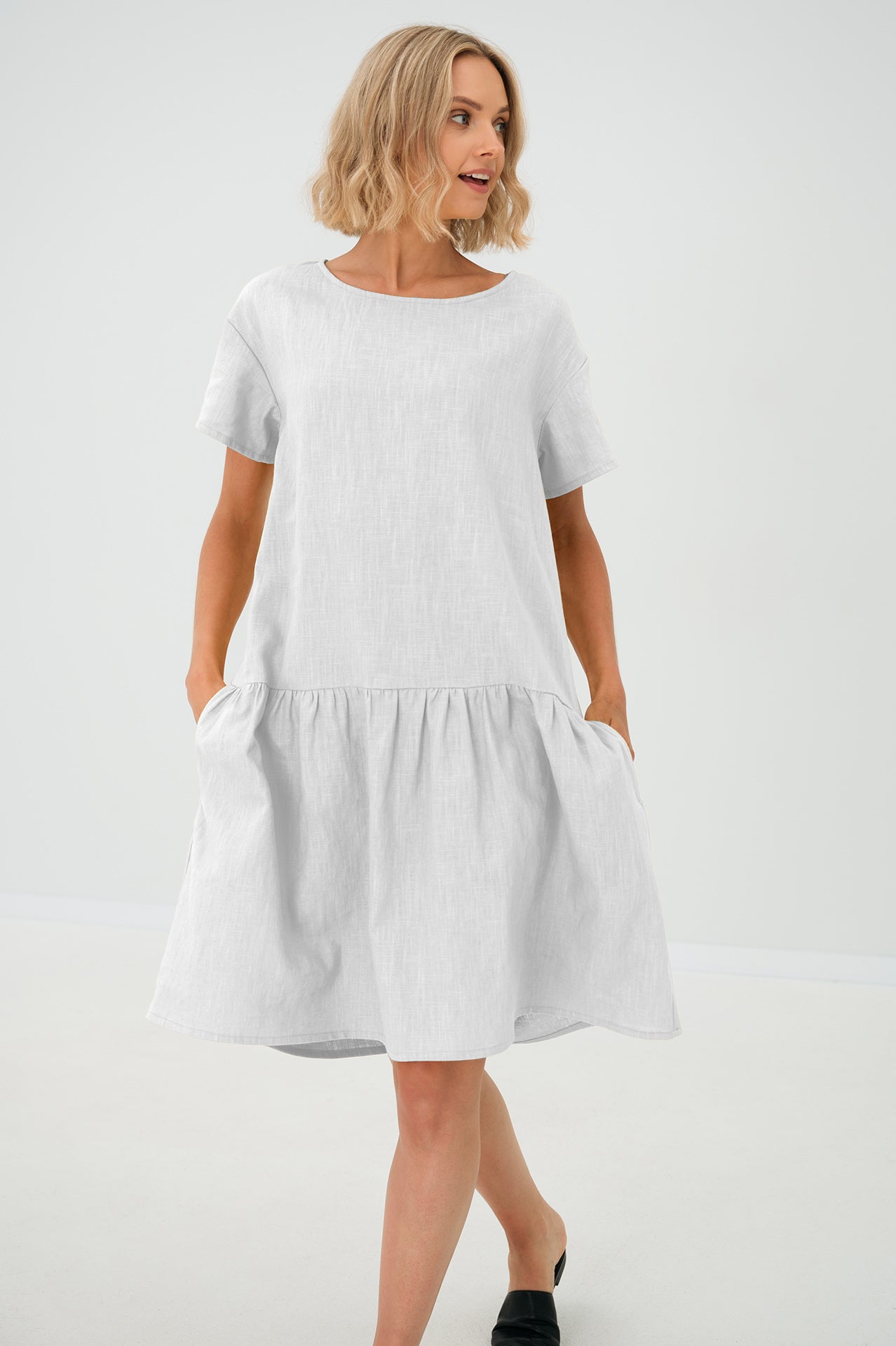 Linen Dress BLOSSOM — The Dress You'll Reach For First — White#Color_White