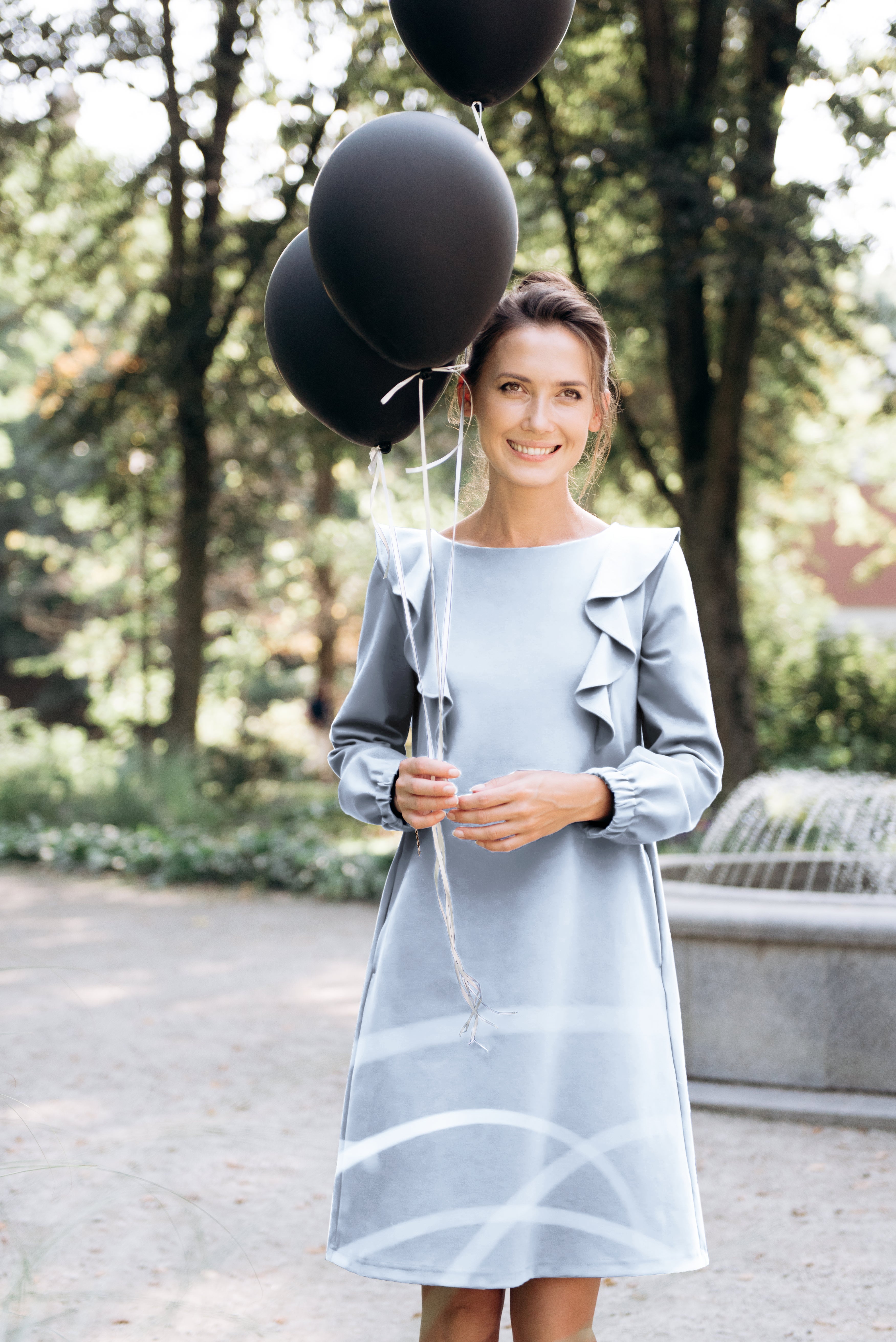 BUTTERFLY — Italian Punto Milano Knit A-Line Dress