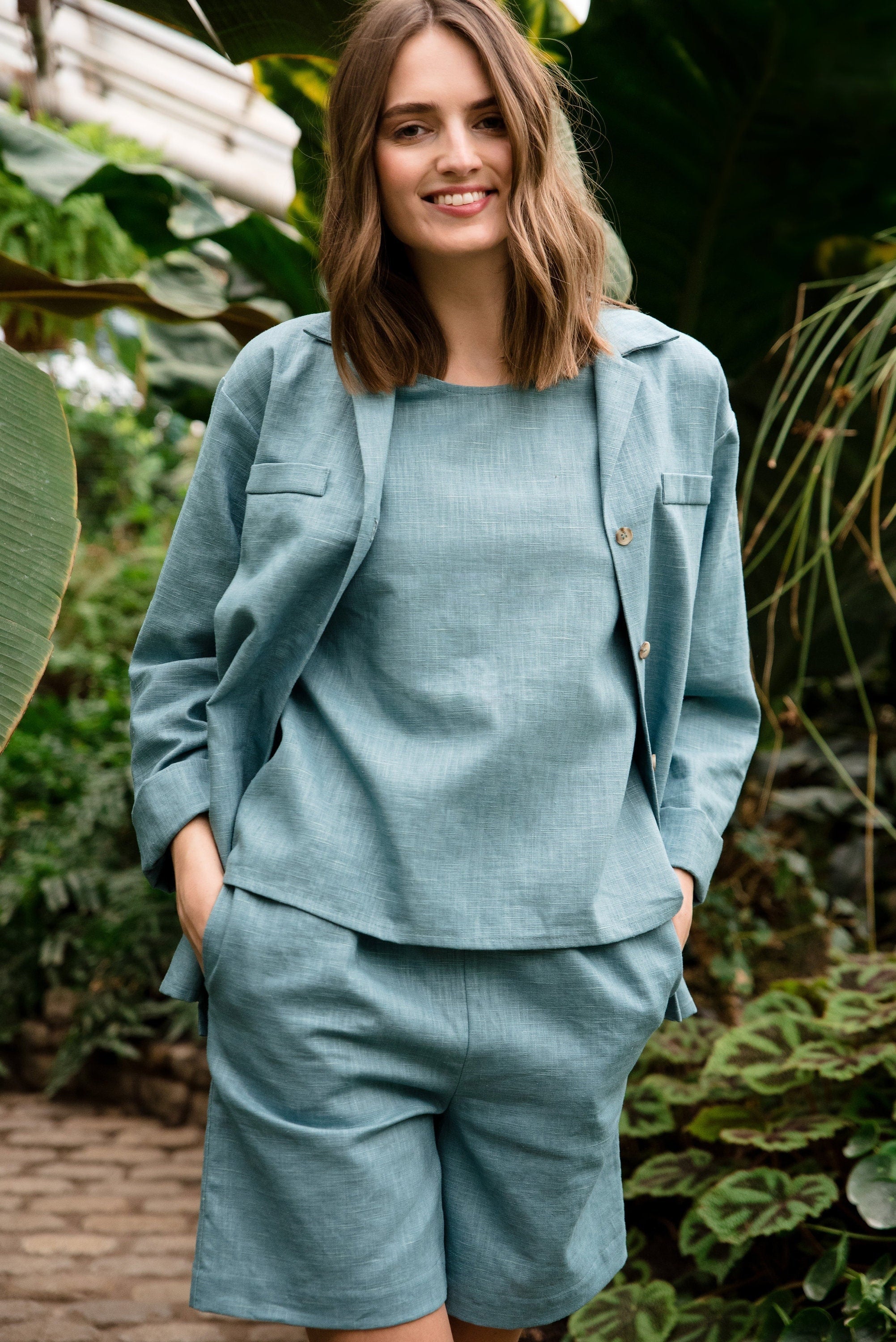 SIMPLICITY — lininiai šortai, turkio