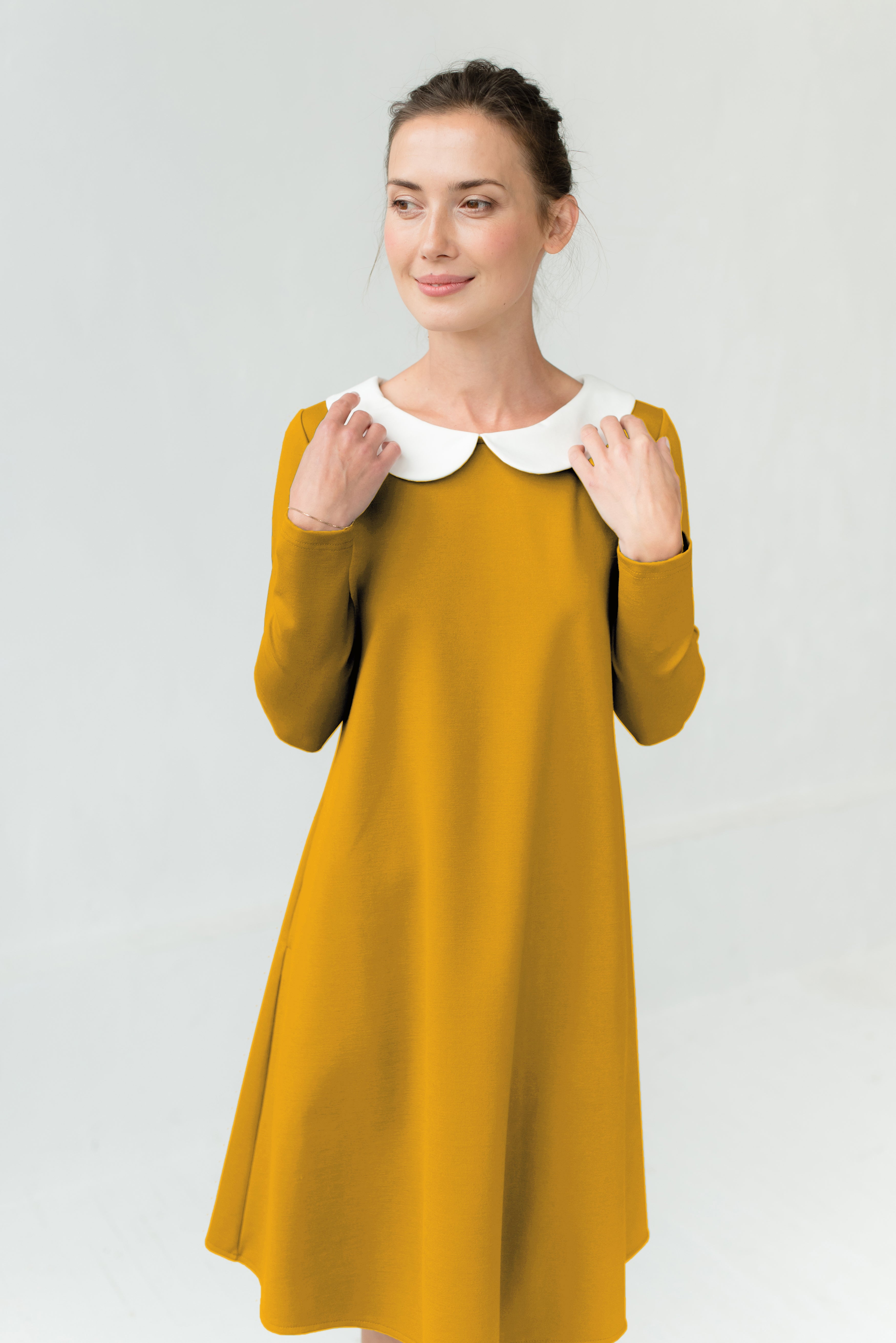 LOVER — Italian Punto Milano Knit Collar Dress