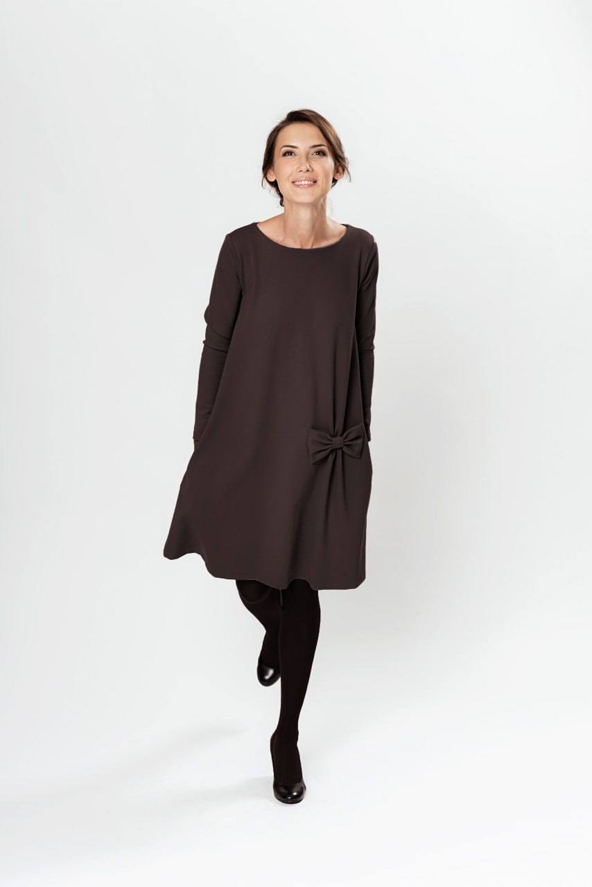 KISS — Italian Punto Milano Knit Swing Dress