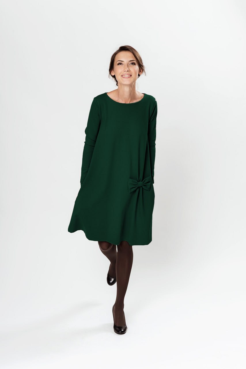 KISS — Italian Punto Milano Knit Swing Dress