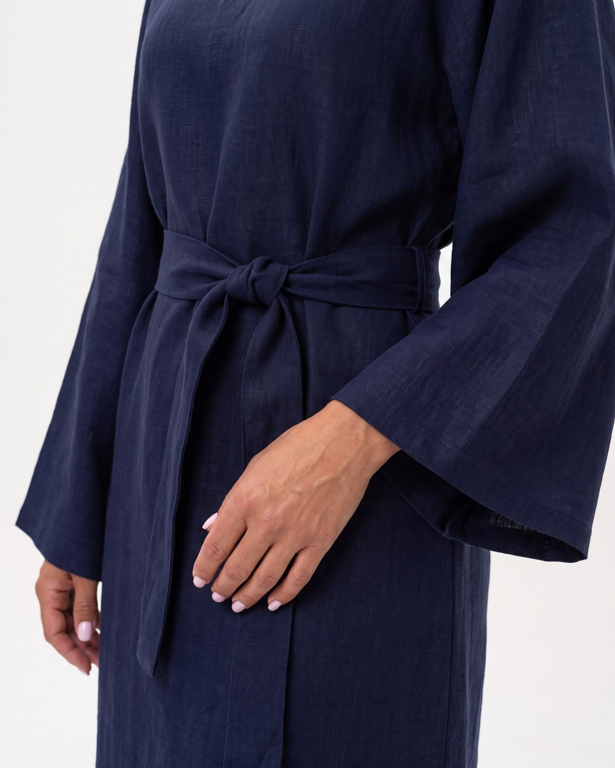 WHISPER – Deep blue suknelė, audinio ir juostos detalė #Color_Deep blue