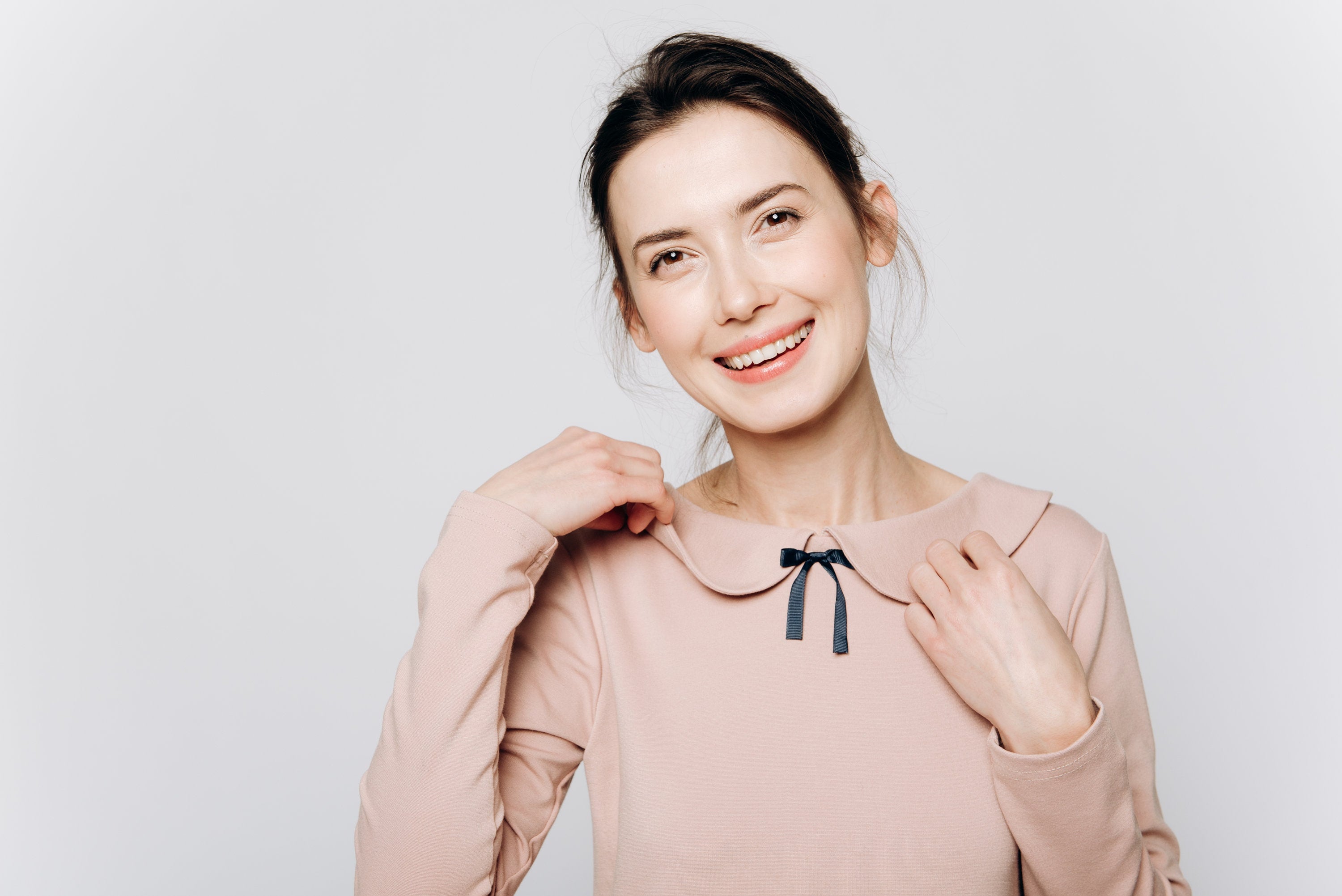PARISIAN — Robe à col en maille Punto Milano italienne