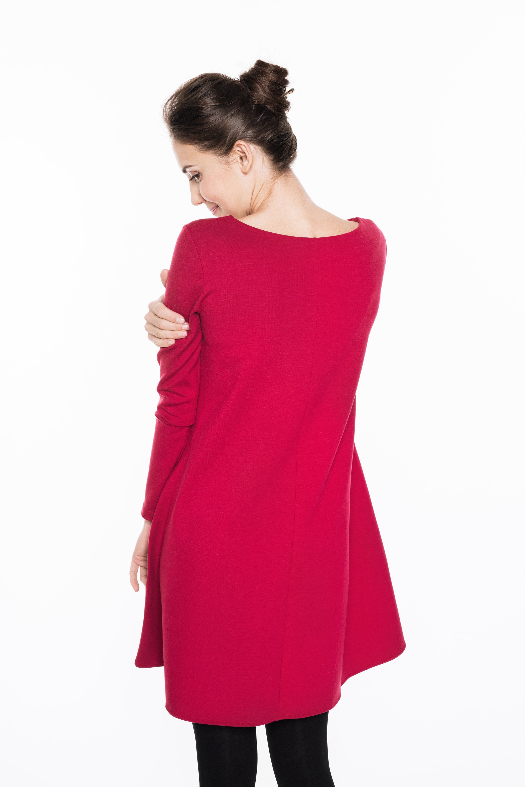 KISS — Italian Punto Milano Knit Swing Dress