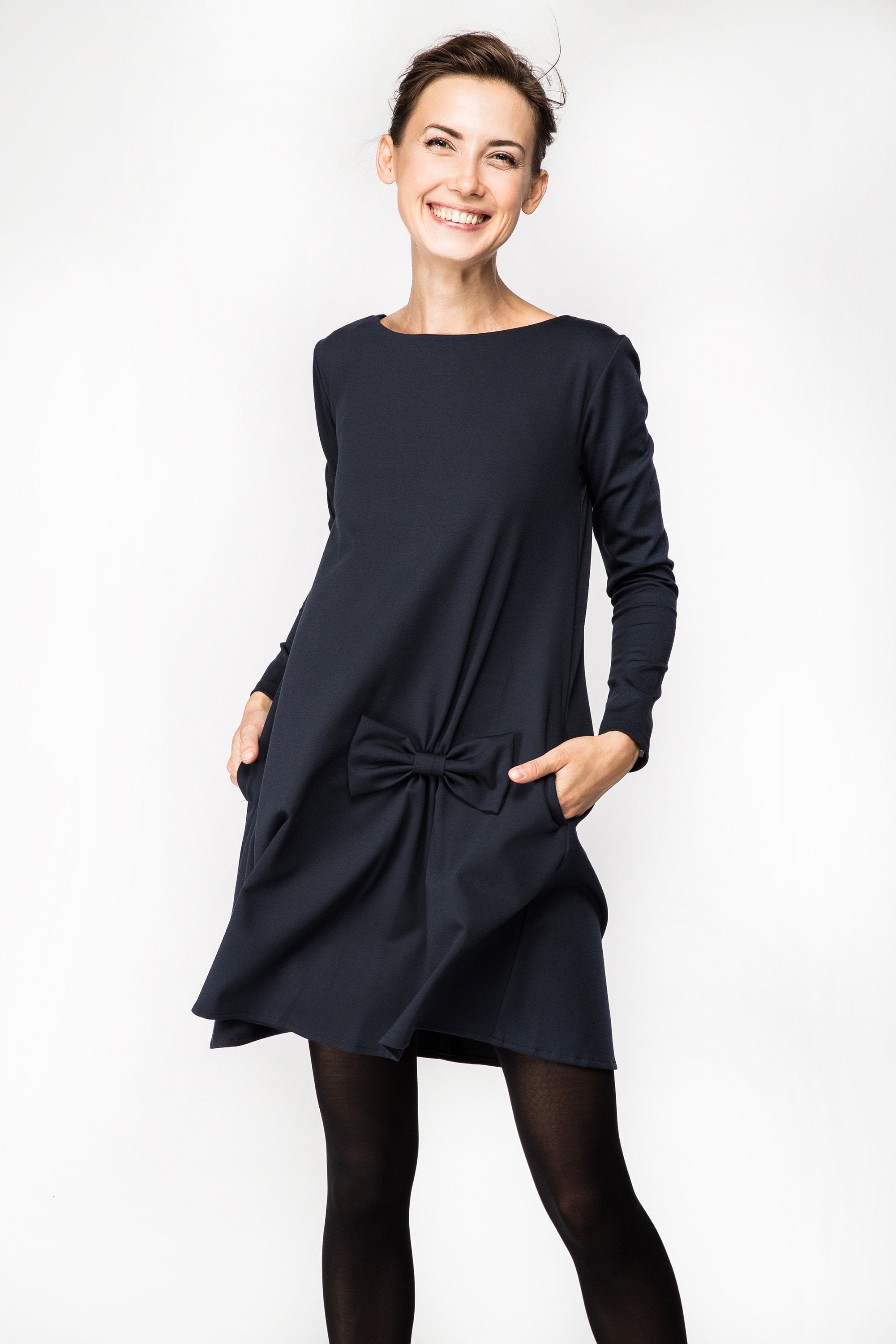KISS — Italian Punto Milano Knit Swing Dress