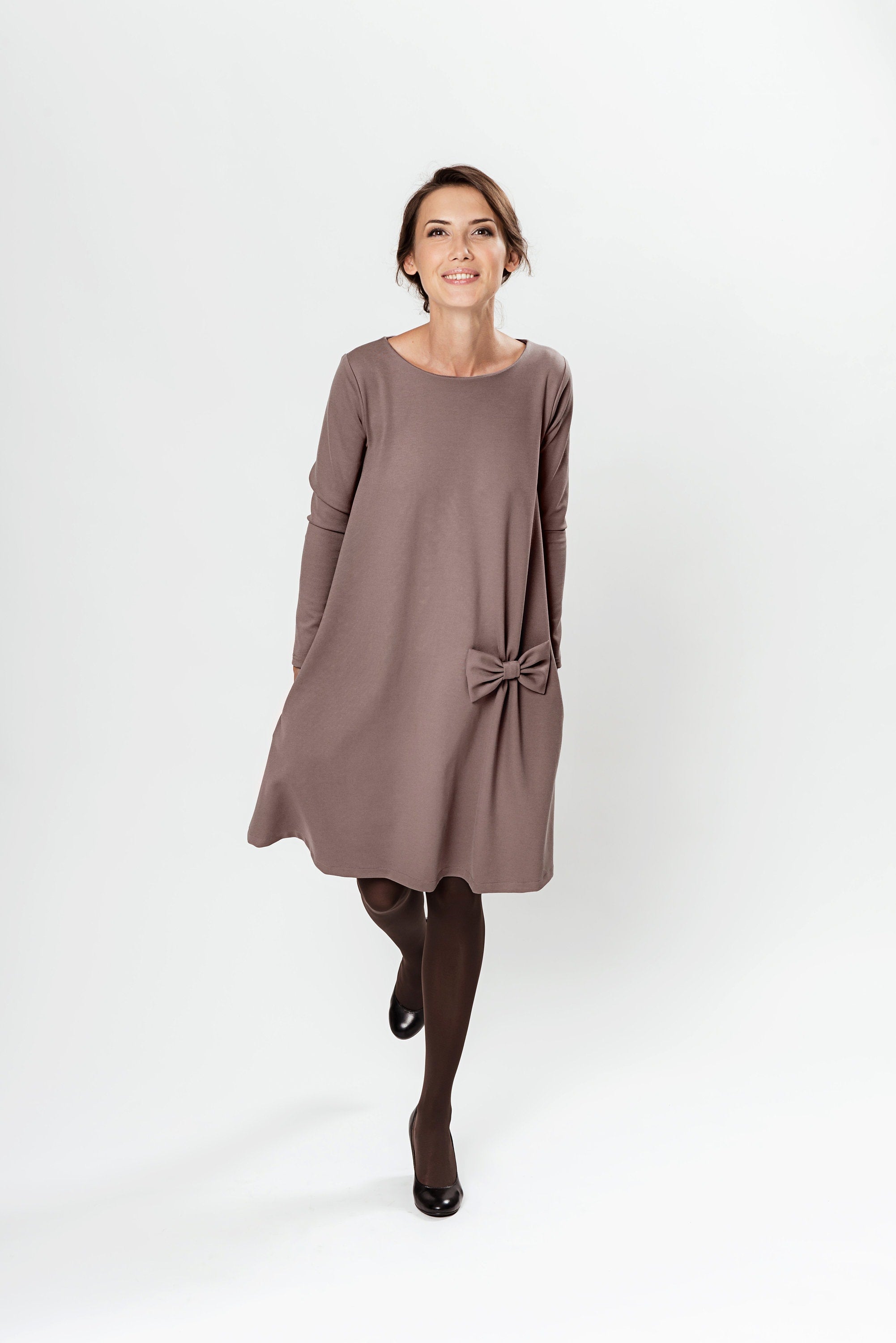 KISS — Italian Punto Milano Knit Swing Dress